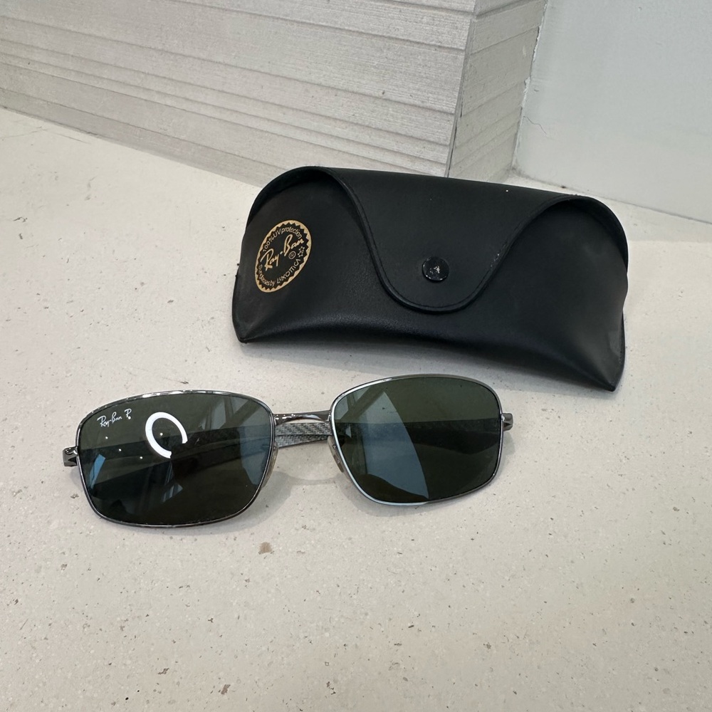 RAY-BAN Gunmetal Polarized Sunglasses | Mens